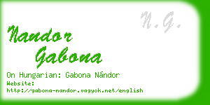 nandor gabona business card